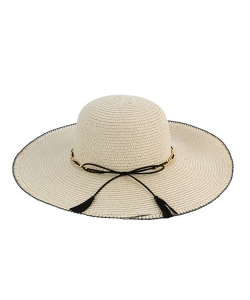 Vintage Style Straw Hat HA320136 LIGHT TAN